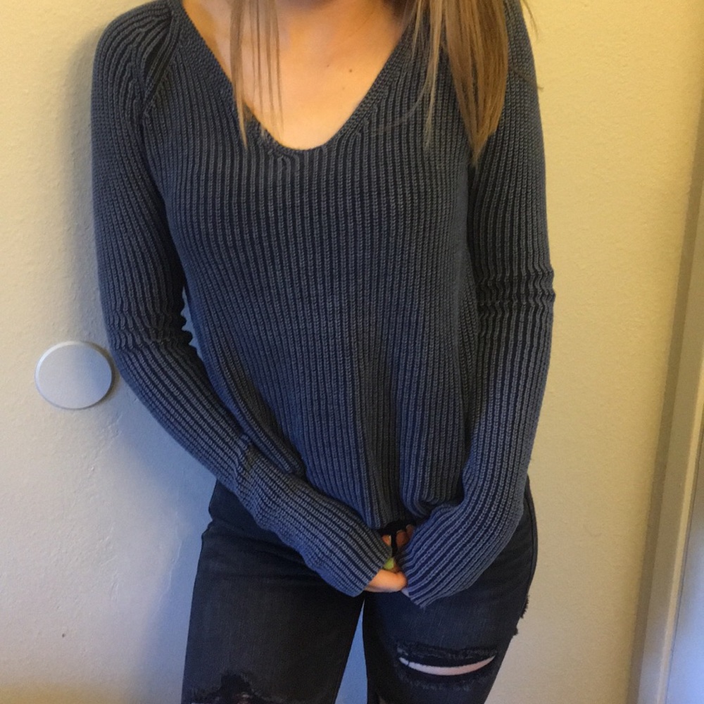 Navy knit sweater